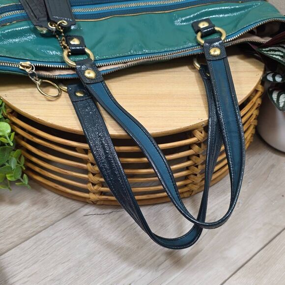 Coach Poppy Patent Leather Large Tote - Picture 9 of 15